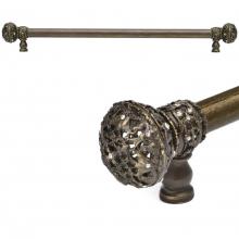 Carpe Diem Hardware 5694-3 - Juliane Grace 22'' O.C. Approx w/ 5/8'' Smooth Center Long Pull Large Finial w