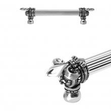 Carpe Diem Hardware 5710R-9 - Charlemagne 6'' O.C. Approx w/ 5/8'' Reeded Center Long Pull w/ Large Fleur De