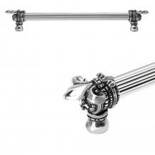 Carpe Diem Hardware 5712R-9 - Charlemagne 12'' O.C. Approx w/ 5/8'' Reeded Center Long Pull w/ Large Fleur D