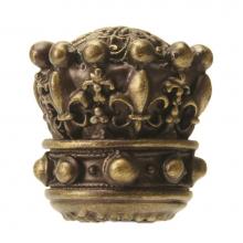 Carpe Diem Hardware 6705-3 - Crowning Glory King Henry Antique Brass King Henry Large Round Knob