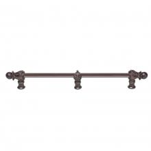 Carpe Diem Hardware 783S-2 - Acanthus 18'' O.C.  w/ 1/2'' Round Smooth Bar Romanesque Style w/ Cen