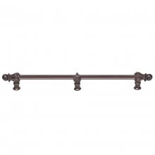 Carpe Diem Hardware 784S-2 - Acanthus 22'' O.C.  w/ 1/2'' Round Smooth Bar Romanesque Style w/ Cen