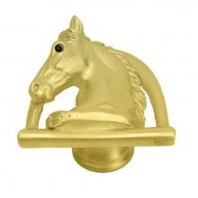 Carpe Diem Hardware 8002-12 - Horse In Stirrup w/ Strap Knob Left