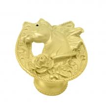 Carpe Diem Hardware 8030-27 - Horse In A Horse Shoe w/ A Rose Knob Left