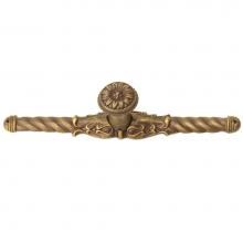 Carpe Diem Hardware 831838-3 - Acanthus Antique Brass Small Knob Rosette Style With Rope Large Back Plate