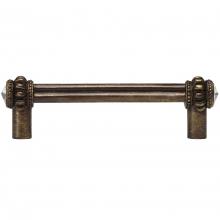 Carpe Diem Hardware 862-3 - Cache Double 4'' O.C. Pull w/ 2 Rivoli Swarovski Crystals