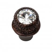 Carpe Diem Hardware 863-22 - Cache Medium Round Knob w/ An 16Mm Rivoli Swarovski Crystal