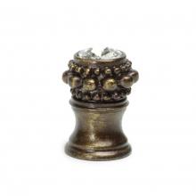 Carpe Diem Hardware 865B-3 - Cache Small Round Knob w/ Flared Foot w/ A Rivoli Swarovski Crystal