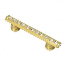 Carpe Diem Hardware 870B-2 - Cache 3'' O.C. Pull w/ Flared Feet w/ Center Of Swarovski Crystals