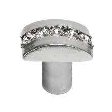 Carpe Diem Hardware 872-9 - Cache Rectangle Knob w/ Center Of 5 Rivoli Swarovski Crystals