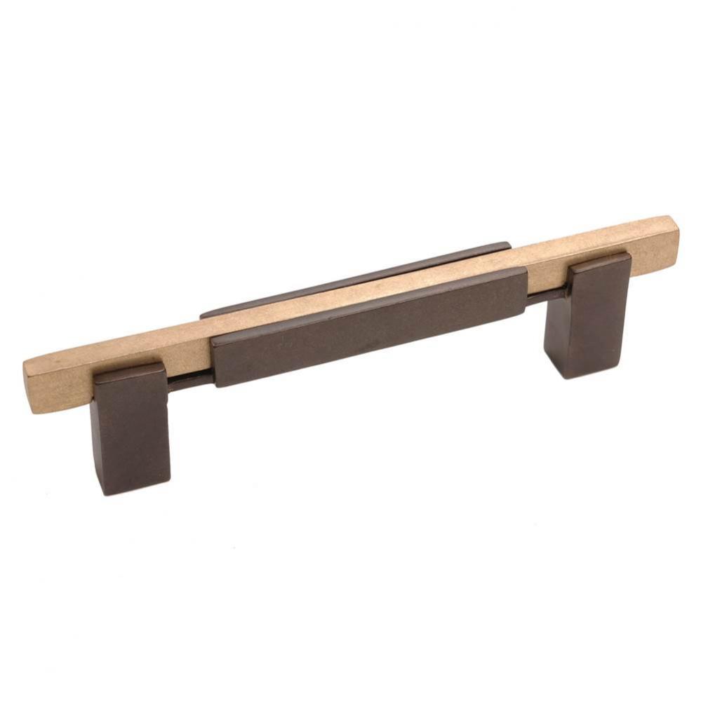 Contemporary Square Base Handle, Espresso Champagne