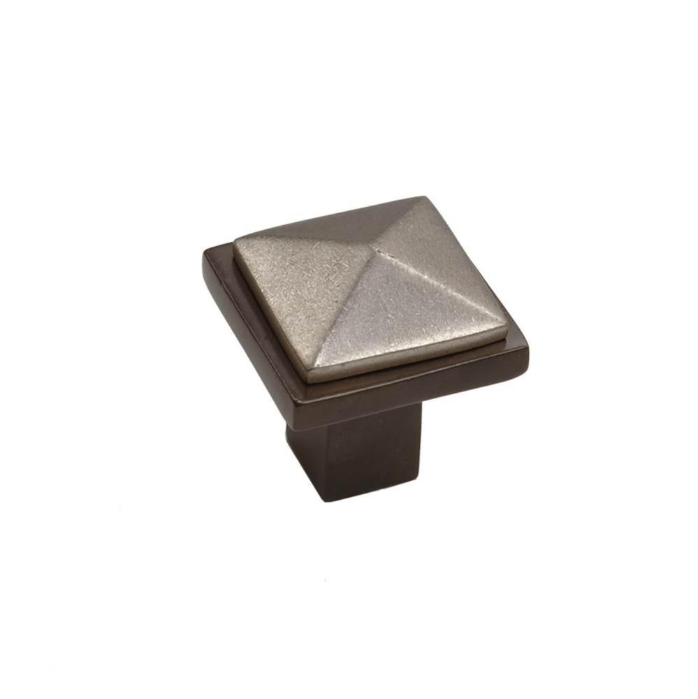 Contemporary Square Pyramid Knob, Espresso Platinum