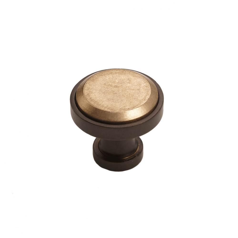 Contemporary Round Knob, Espresso Champagne