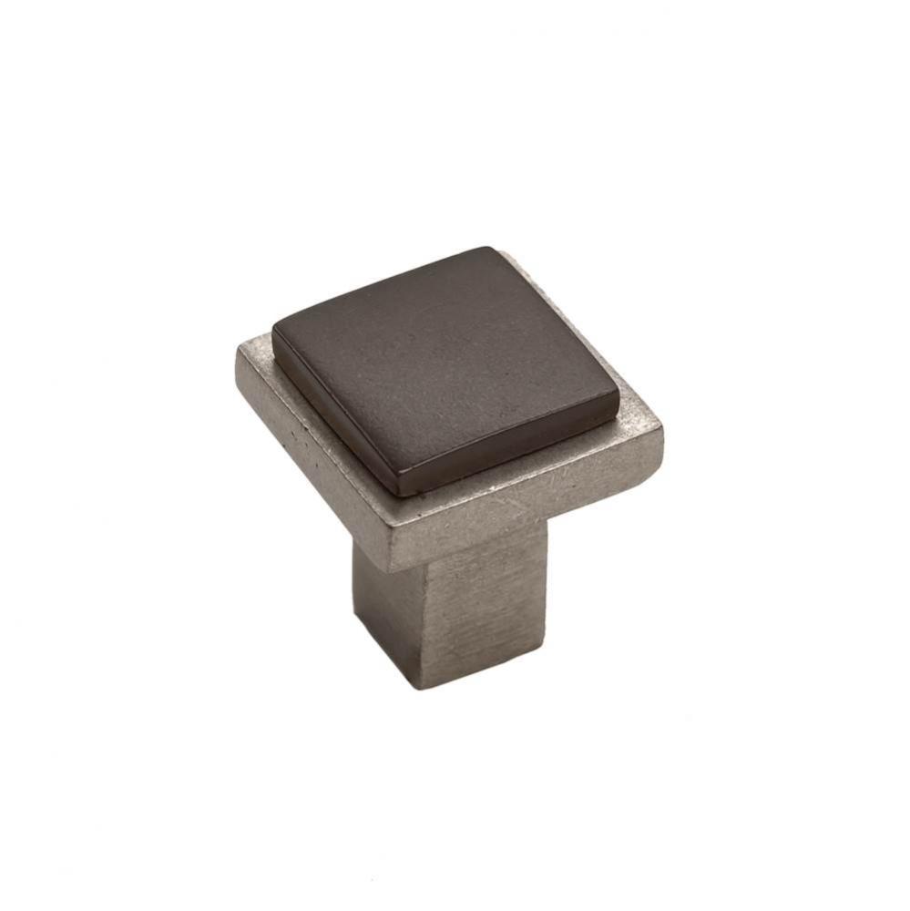 Contemporary Square Flat Knob, Platinum Espresso