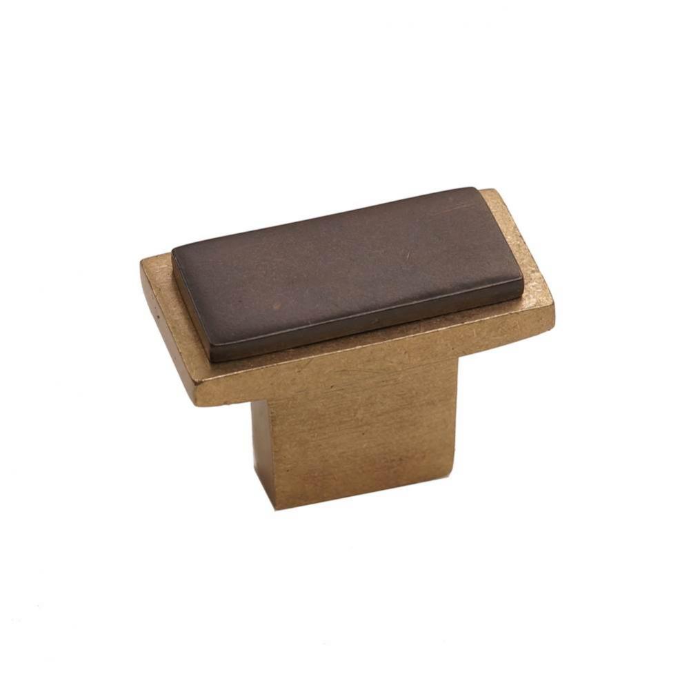 Contemporary Rectangluar Knob, Champagne Espresso