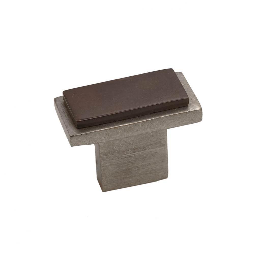 Contemporary Rectangluar Knob, Platinum Espresso