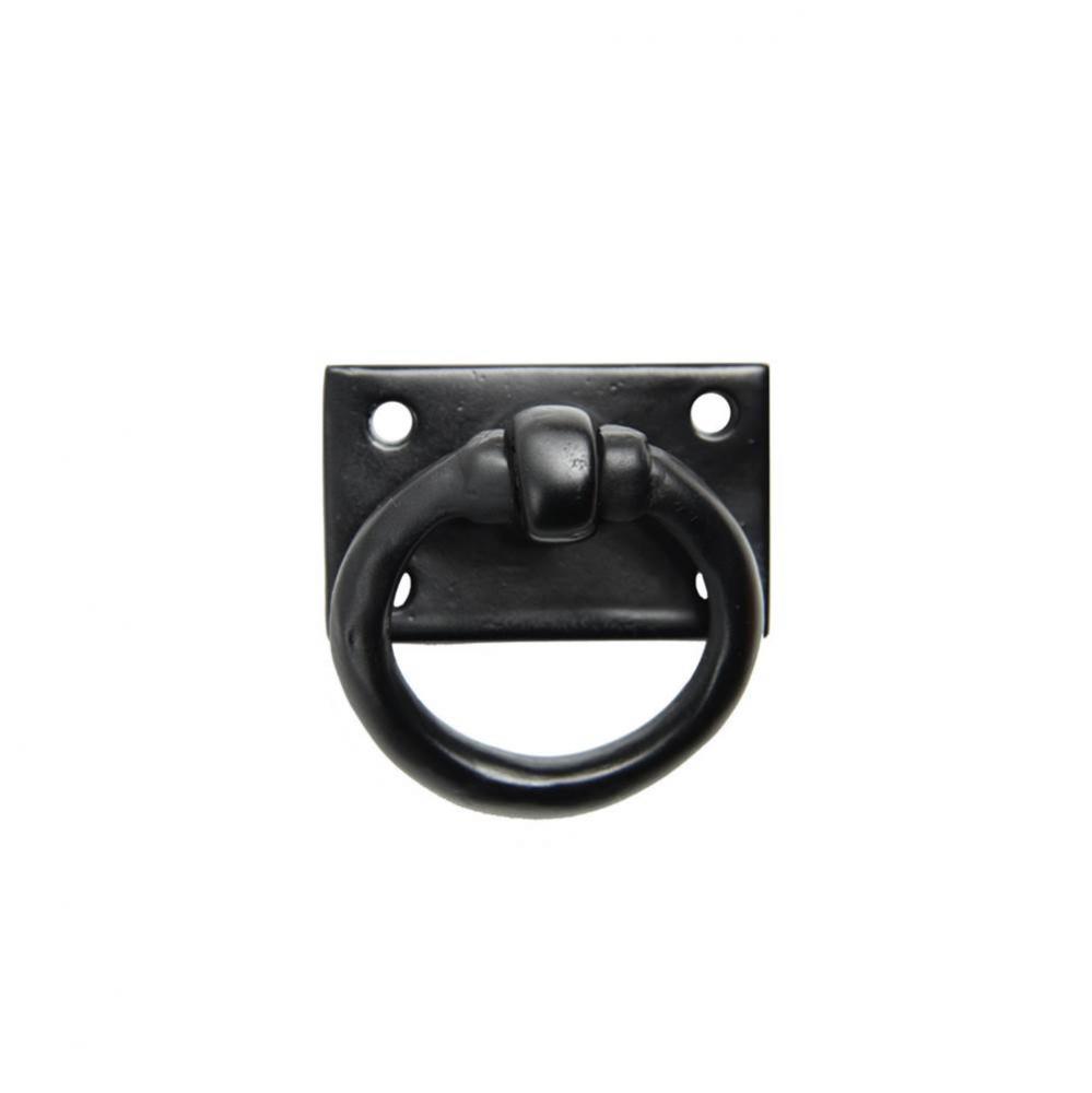 Ring Pull Plate - 2'' x 1-1/4'', Black
