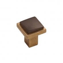 Coastal Bronze 02-602-CE - Contemporary Square Flat Knob, Champagne Espresso