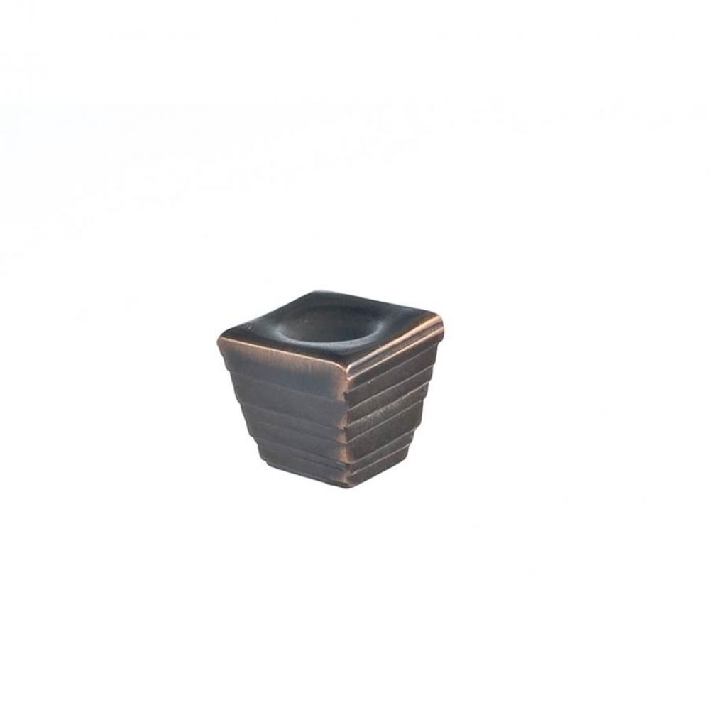 Forged 2 Small Cube Knob 1 Inch - Oil Rubbed Bronze