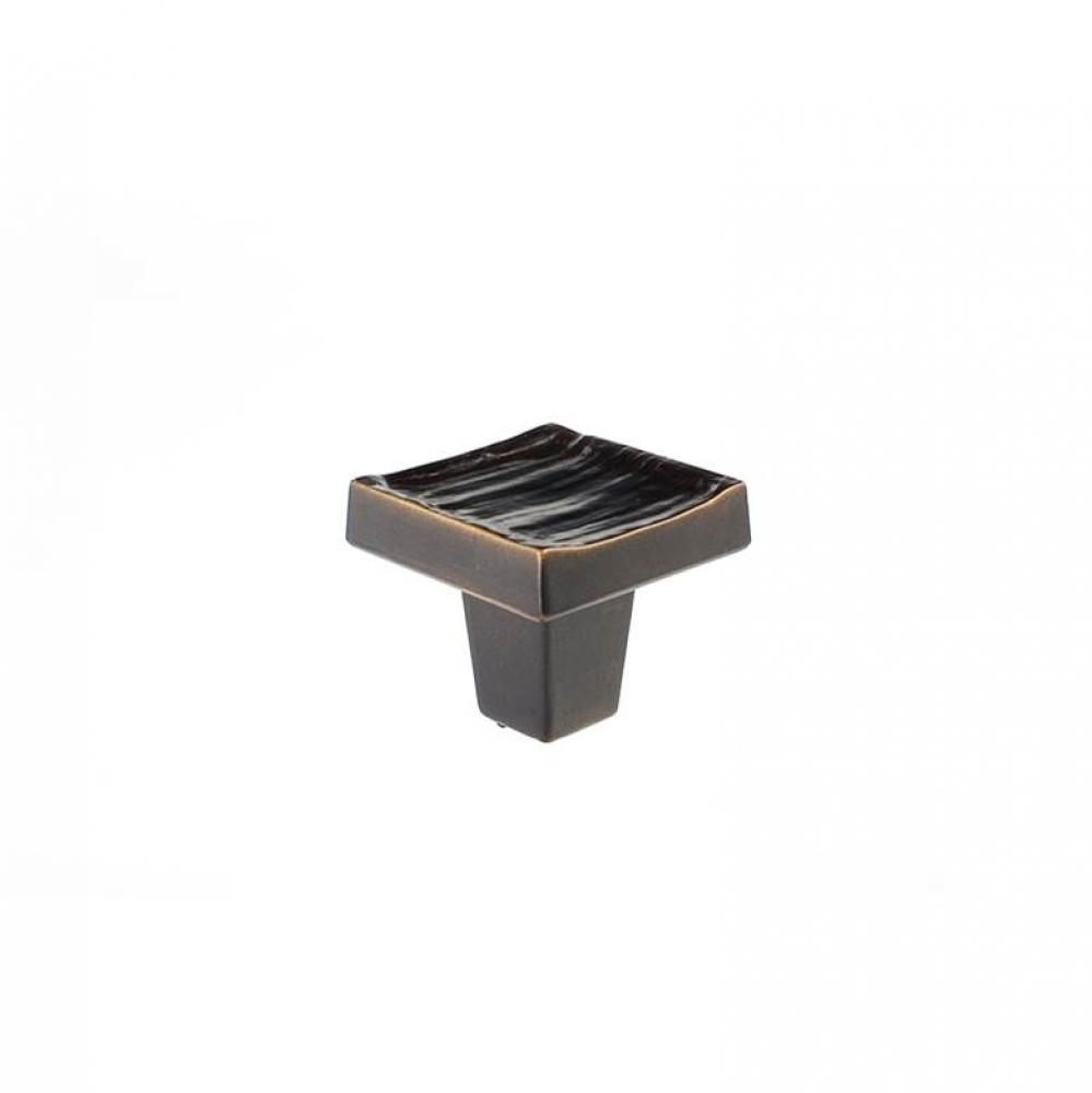 Forged 3 Square Knob 1 1/4 Inch - Oil Rubbed Bronze