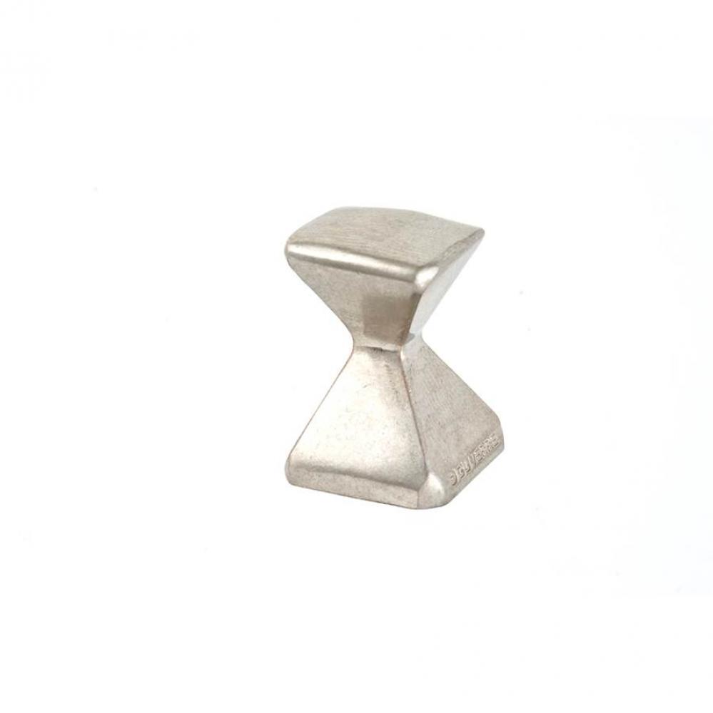 Forged 2 Small Square Knob 5/8 Inch - Satin Nickel