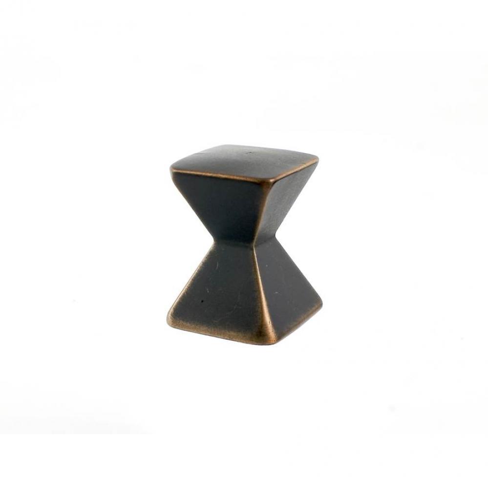 Forged 2 Large Square Knob 1 1/8 Inch - Oil Rubbed Bronze