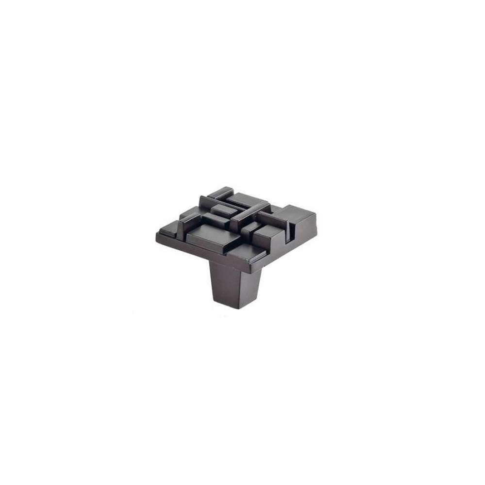 Offset Square Knob 1 1/2 Inch - Oil Rubbed Bronze