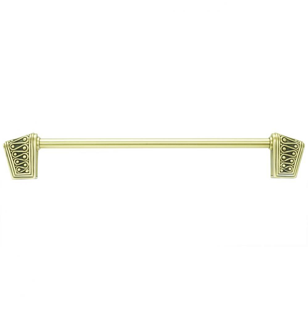 Rivoli 8'' CC Pull; Burnish Brass Plate