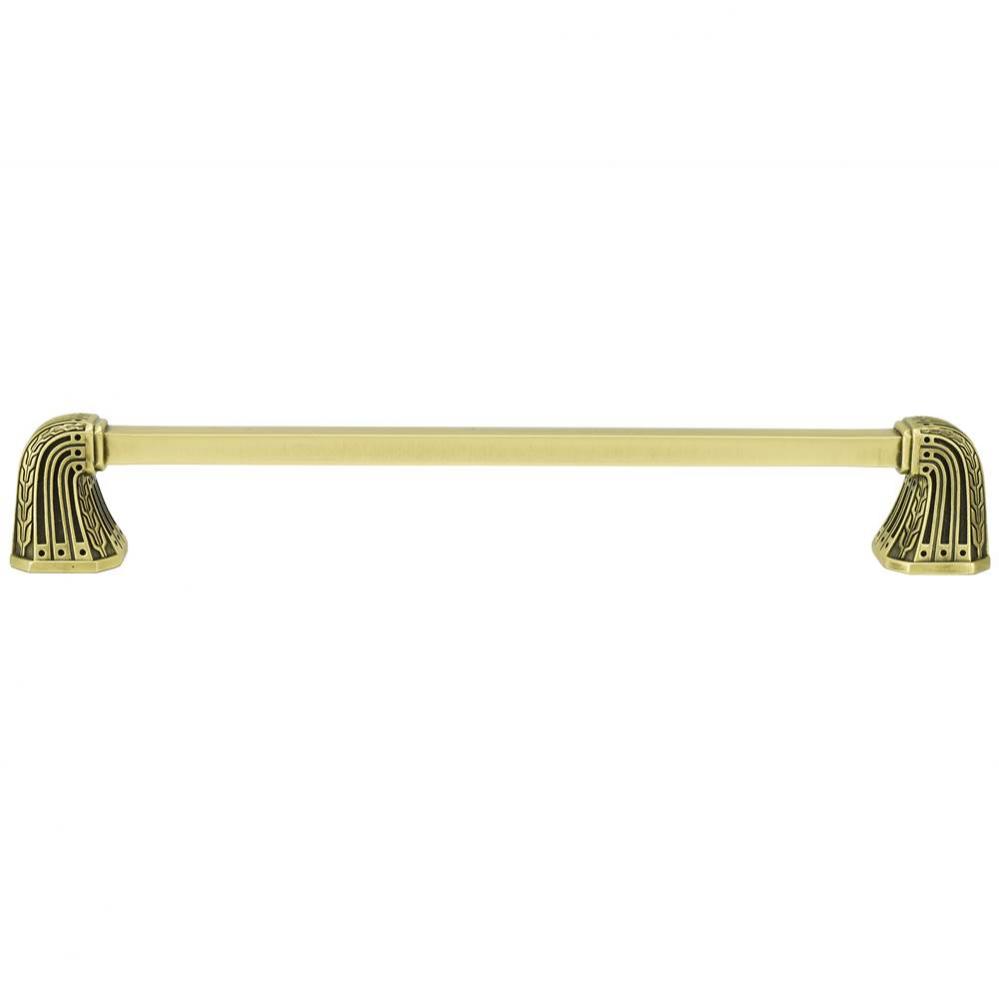 Saville 8'' CC Pull; Burnish Brass Plate