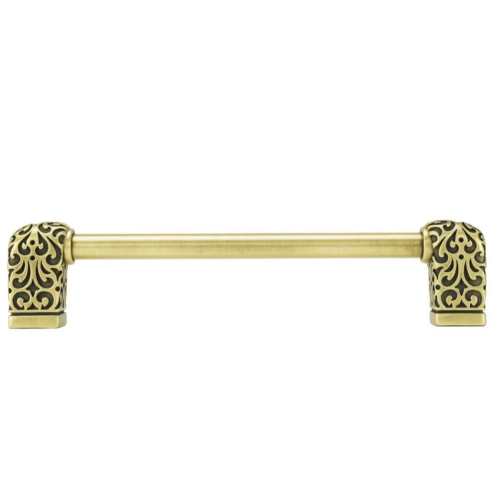 Via Veneto 6'' Cc Pull; Burnish Brass Plate