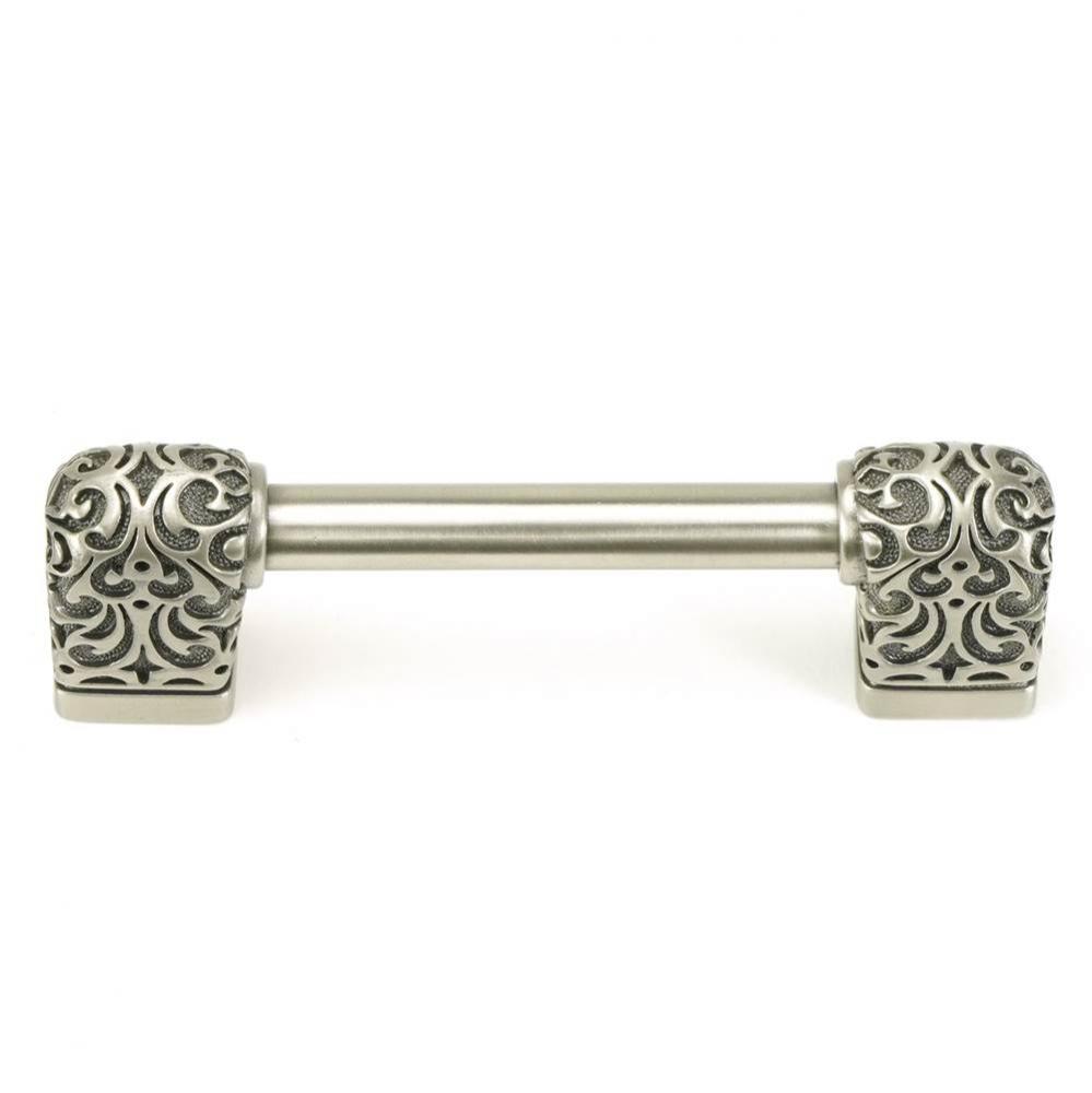 Via Veneto 3'' Cc Knob-Pull; Antique Nickel Plate