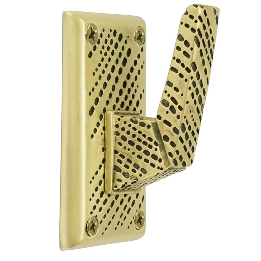 Edgar Berebi Sutton Medium Hook In Burnished Brass Plate