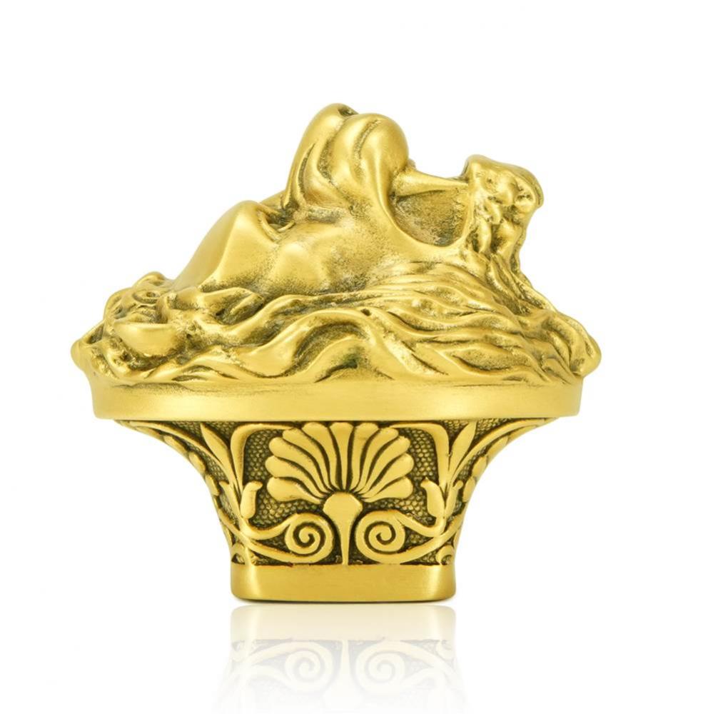 Lion In Winter Knob Museum Gold Finish