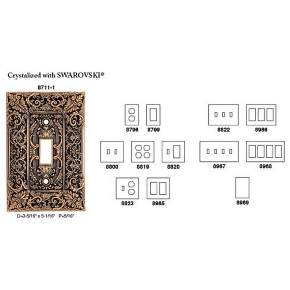 GLENDALE SWITCH COVER; DBL OUTLET/ SEE PAGE 122 FOR DESIGN