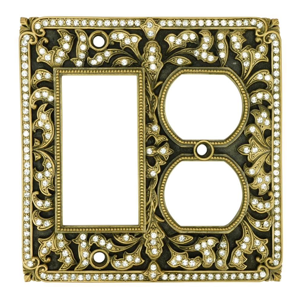 Single Gfi W/ Double Outlet; Clear Crystal