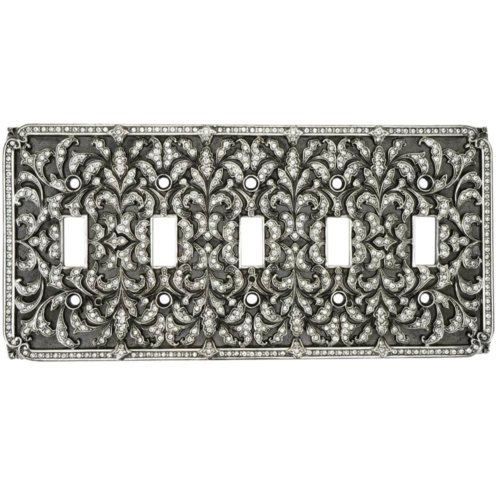 5 Toggle Switch Cover; Clear Crystal