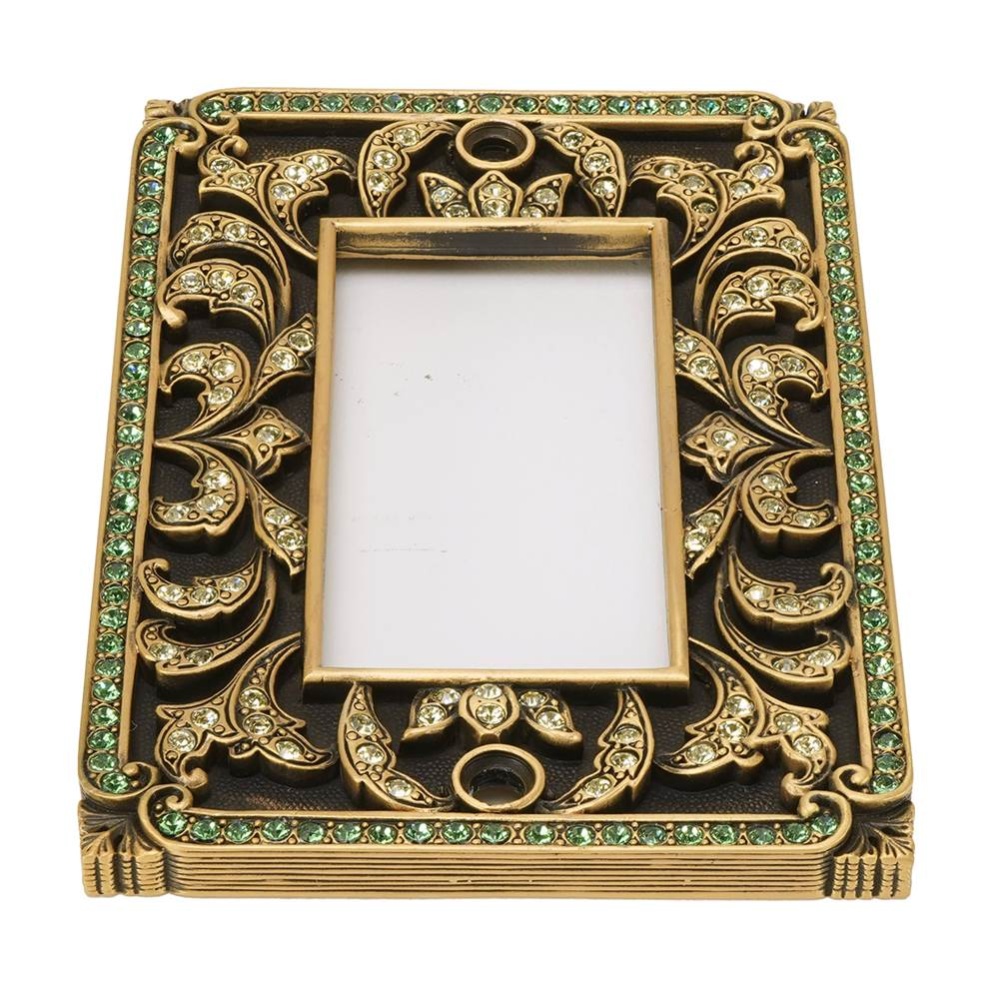 Edgar Berebi Switch Cover Single Gfi Decorated With Erinite And Jonquil Swarovski Crystals In Muse