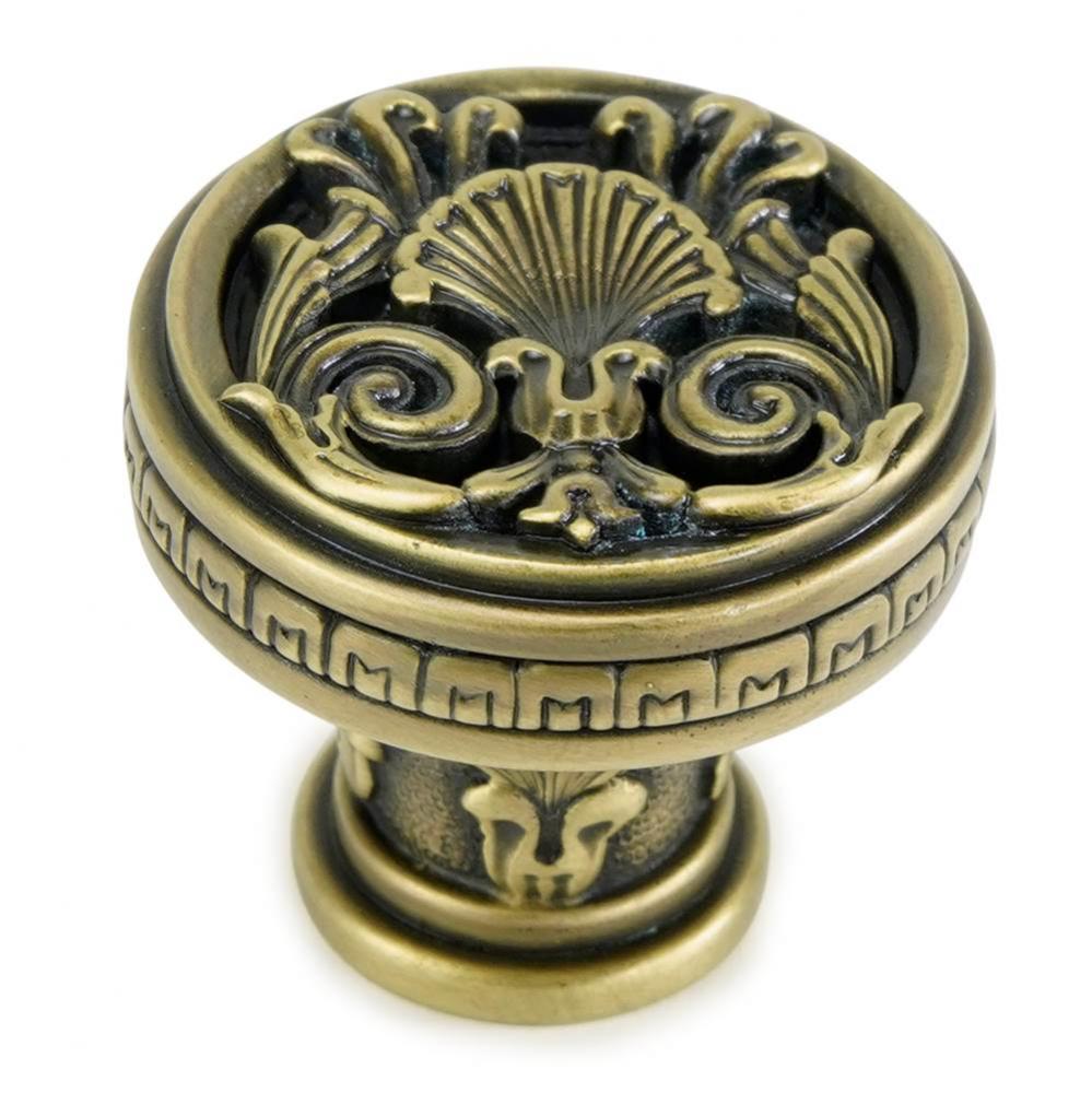 Hamilton Knob; Burnished Brass Finish
