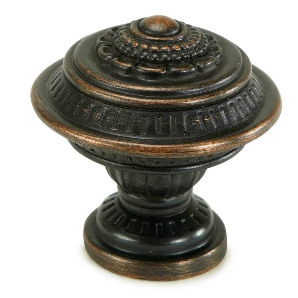 Jamestown Knob In Oiled Bronze Plate