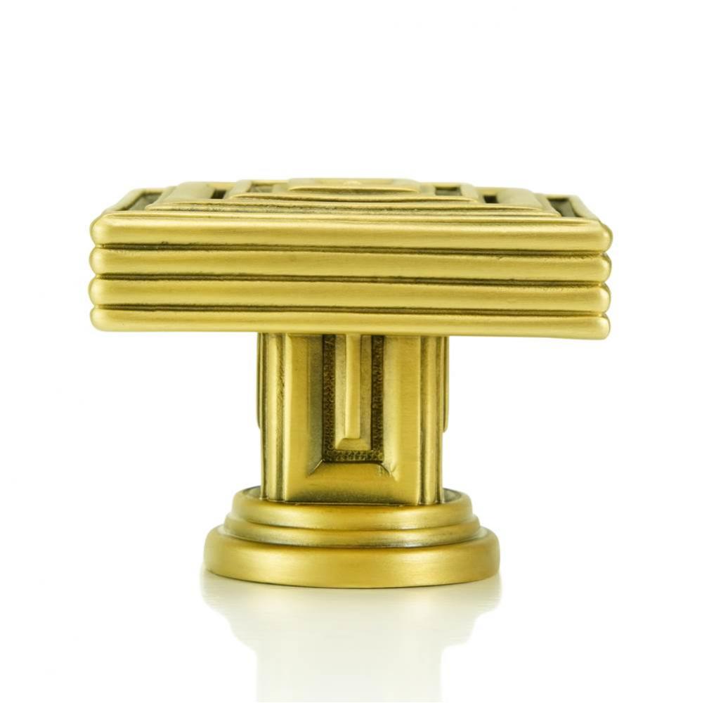 Innsbruck Square Knob Burnish Brass Finish