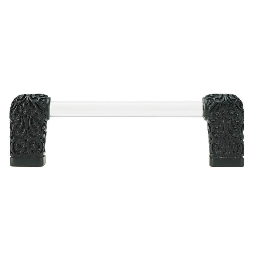 Via Veneto II 4'' cc knob-Pull; Matte Black