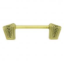 Edgar Berebi 101384/BB - Rivoli 4'' CC Knob-Pull; Burnish Brass Plate