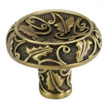 Edgar Berebi 7703BB - Rookwood Knob In Burnished Brass Plate