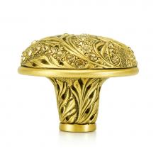 Edgar Berebi 7718/9 - Glendale Court Knob; Lt. Colorado Topaz Crystal Museum Gold Finish