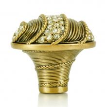 Edgar Berebi 7737/1 - Waldorf Knob; Clear Crystal Museum Gold Finish