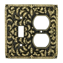 Edgar Berebi 8002BB - Double Outlet/ Single Toggle; Lt. Colorado Topaz Crystal