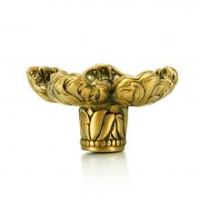 Edgar Berebi 8188/9 - Floral Knob; Lt. Colorado, Lt. Smoke and Smoke Crystal Museum Gold Finish