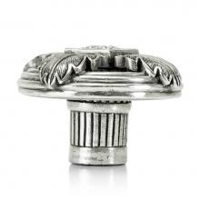 Edgar Berebi 8513/16 - Hollis Knob; Clear Crystal Burnish Silver Finish