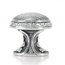 Edgar Berebi 8628/16 - Cambridge Round Knob; Clear Crystal Burnish Silver Finish