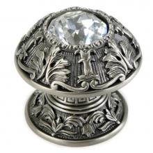 Edgar Berebi 8714AN - Hyde Park Knob; Decorated With Clear Swarovski Crystals; Antique Nickel Finish